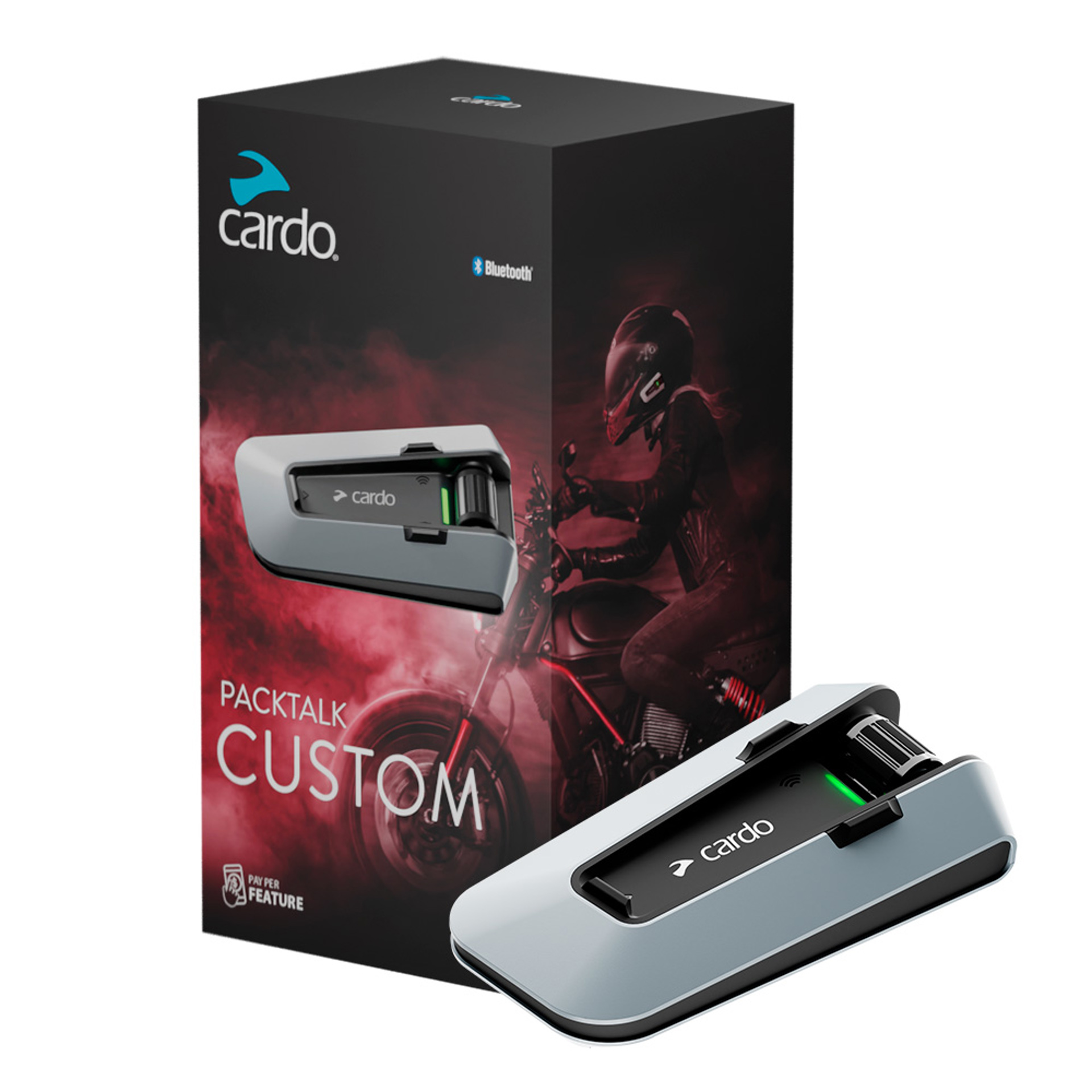 Cardo Packtalk Custom Single - Kommunikationssystem - Bluetooth tilslutning - Lang rækkevidde